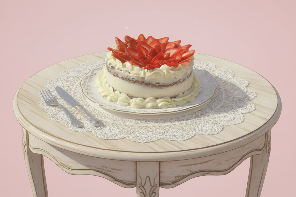 Strawberries & Cream House Cake